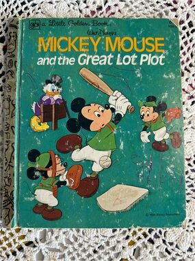 1976 Walt Disney Mickey Mouse and the Great Lot Plot Little Golden Books